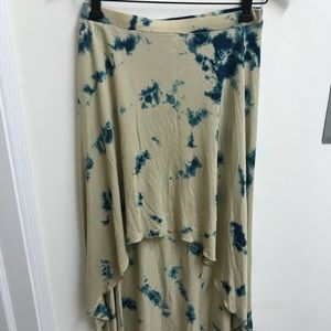 Tie dye high low skirt